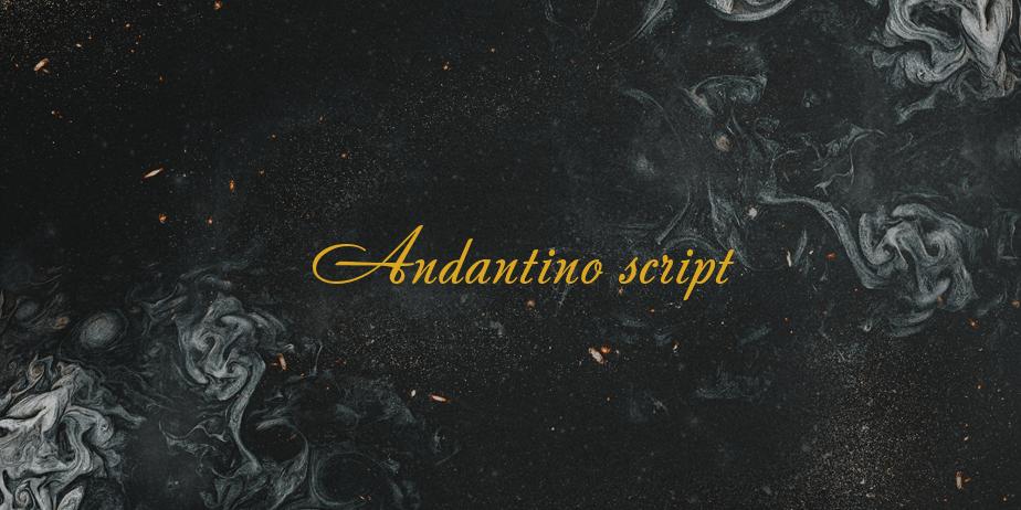 Fonte Andantino script