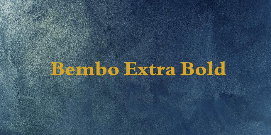 Fonte Bembo Extra Bold