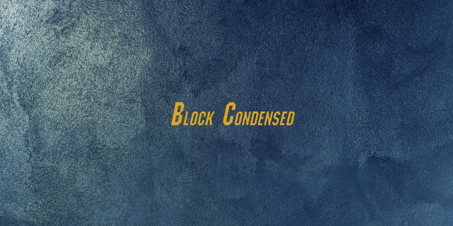 Fonte Block Condensed