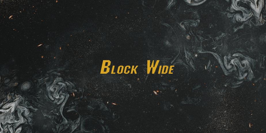 Fonte Block Wide