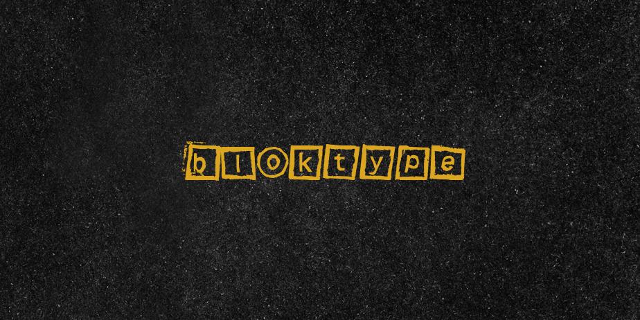 Fonte Bloktype