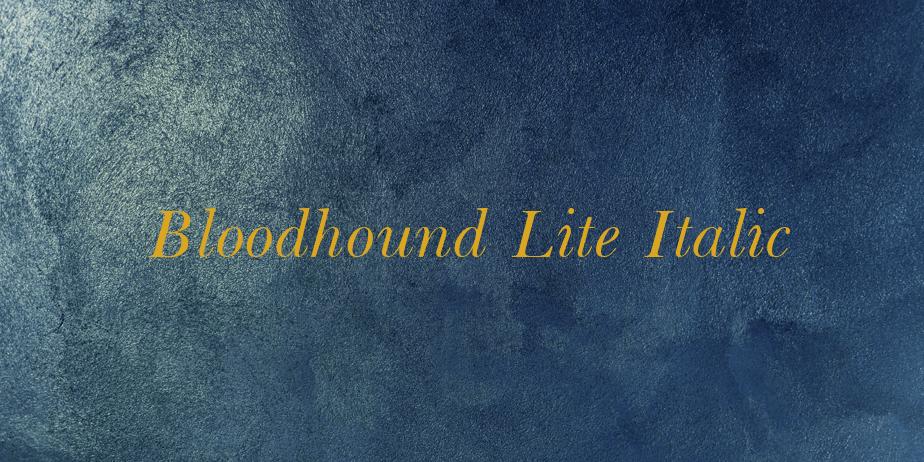 Fonte Bloodhound Lite Italic