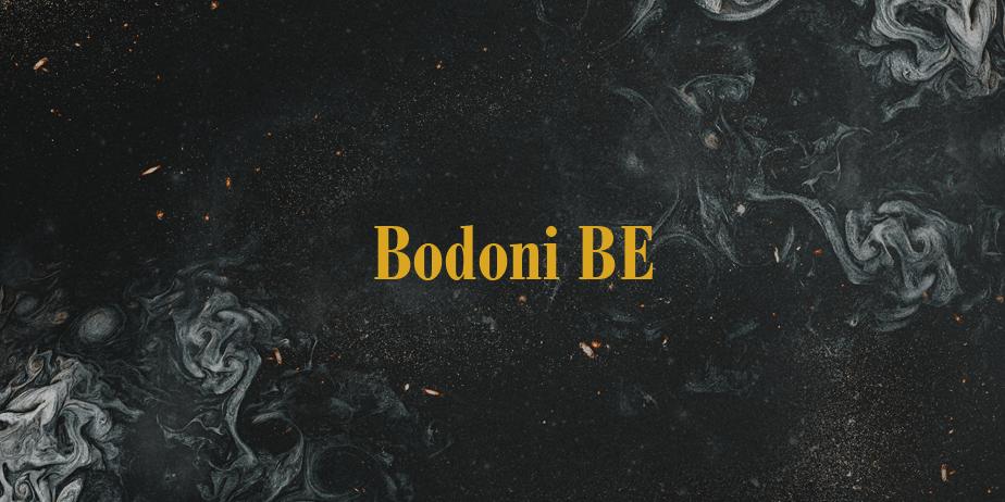 Fonte Bodoni BE