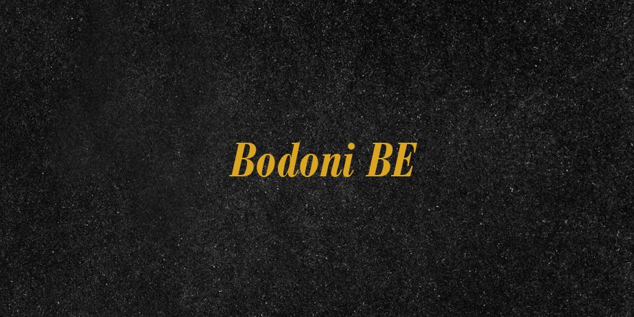 Fonte Bodoni BE