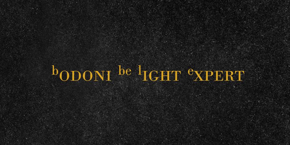 Fonte Bodoni BE Light Expert