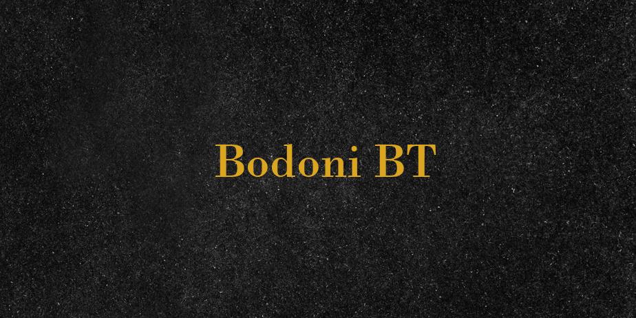 Fonte Bodoni BT