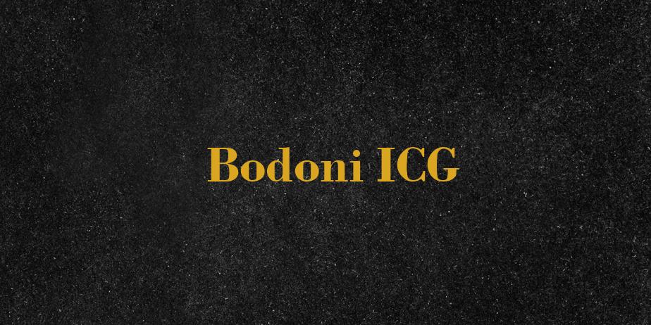 Fonte Bodoni ICG