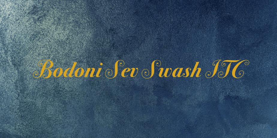 Fonte Bodoni Sev Swash ITC