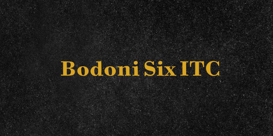 Fonte Bodoni Six ITC