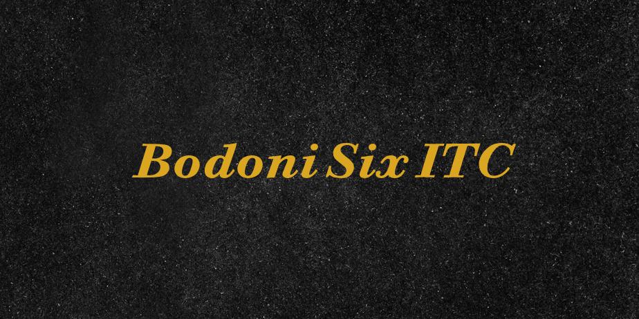 Fonte Bodoni Six ITC