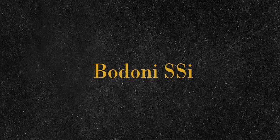 Fonte Bodoni SSi