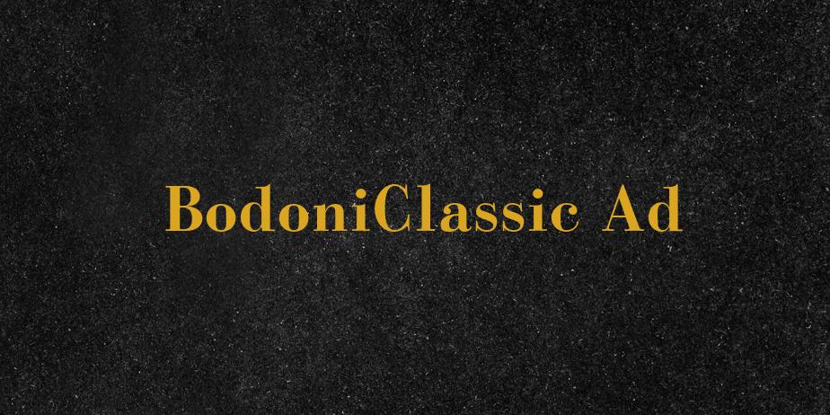 Fonte BodoniClassic Ad