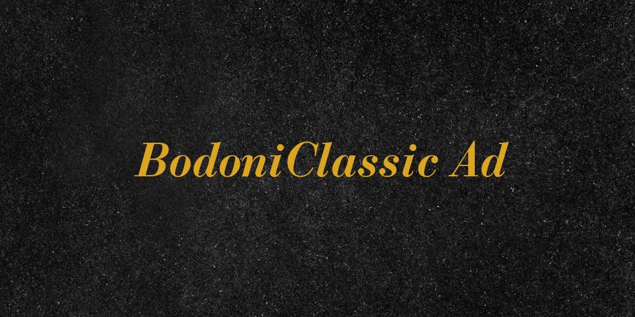 Fonte BodoniClassic Ad