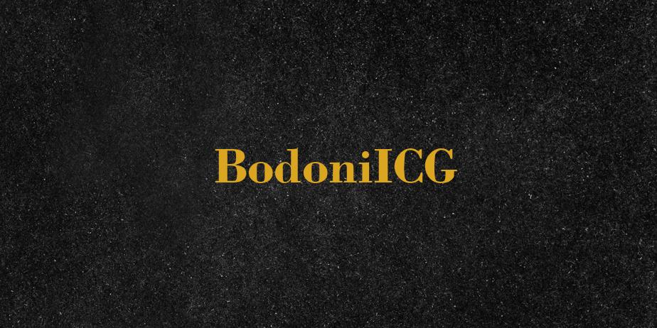 Fonte BodoniICG