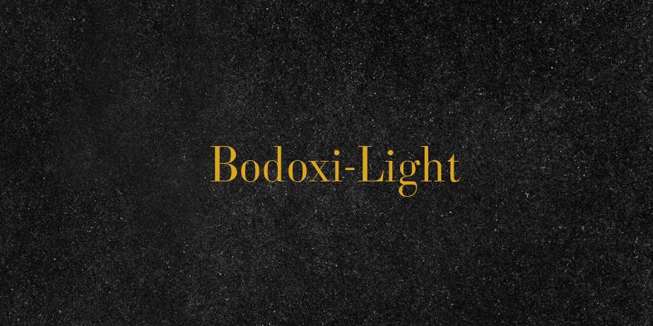 Fonte Bodoxi-Light