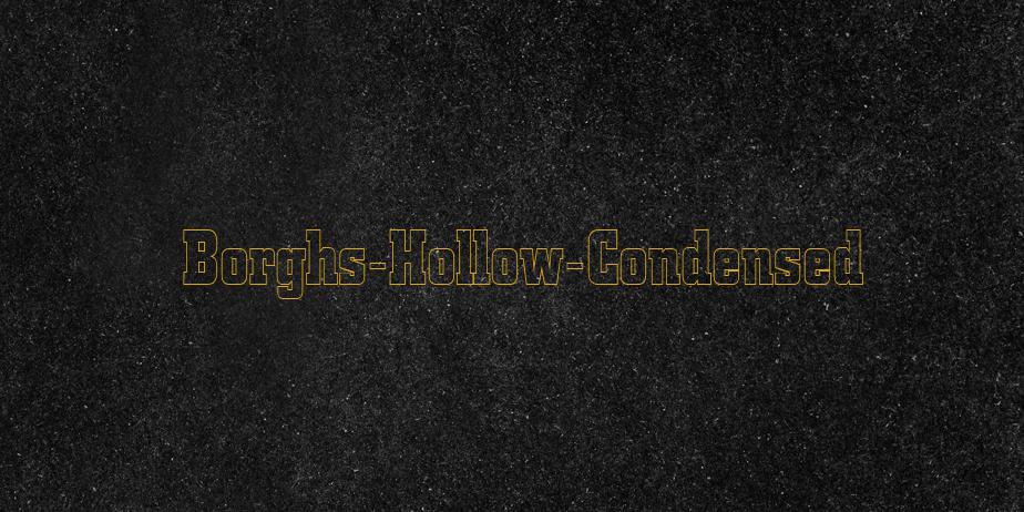 Fonte Borghs-Hollow-Condensed