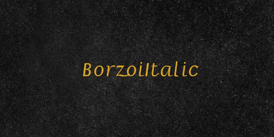 Fonte BorzoiItalic