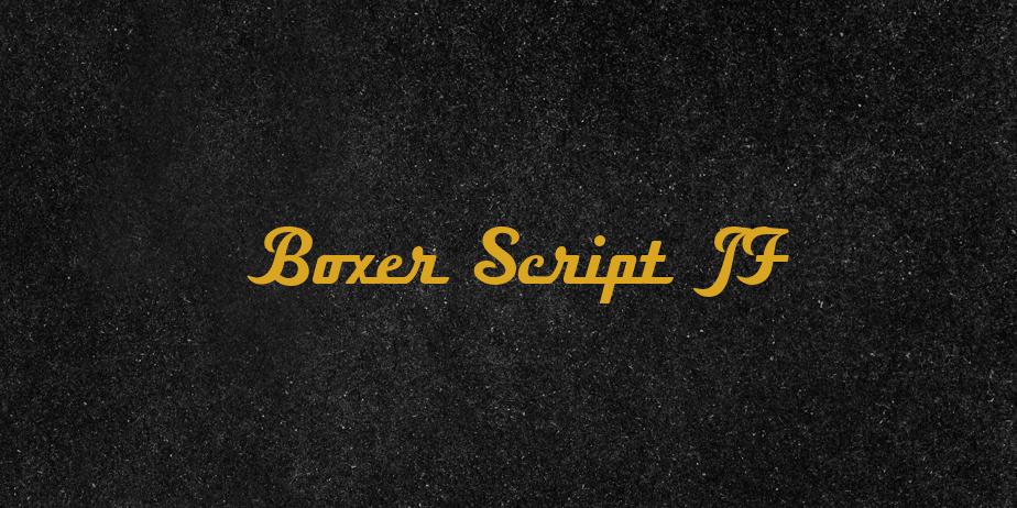 Fonte Boxer Script JF