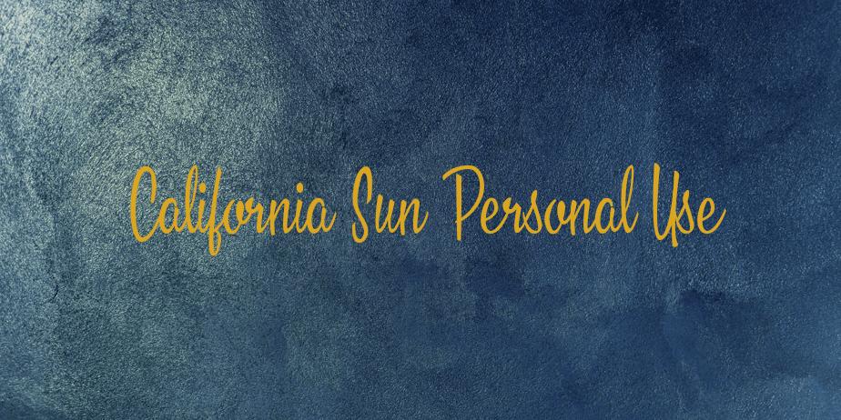 Fonte California Sun Personal Use