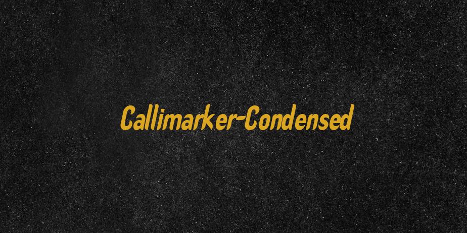 Fonte Callimarker-Condensed