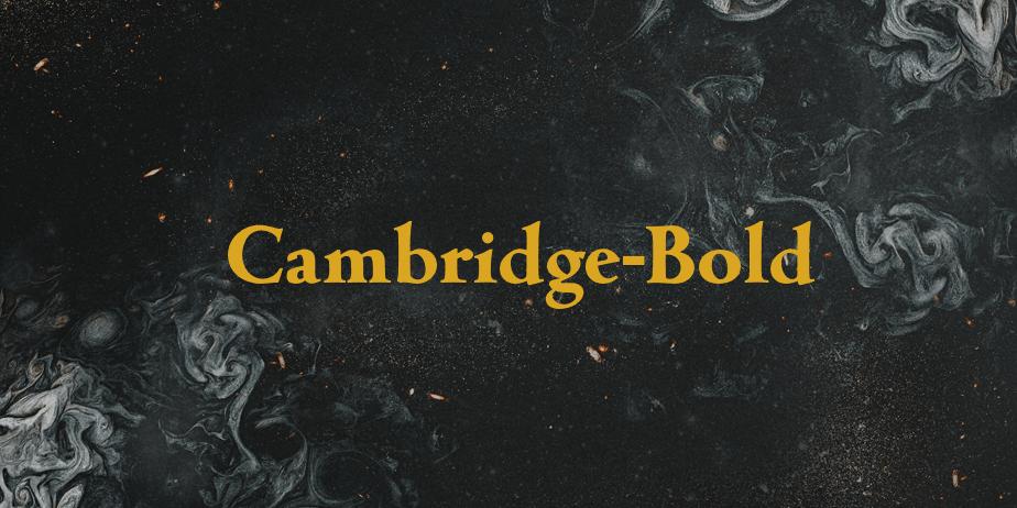 Fonte Cambridge-Bold