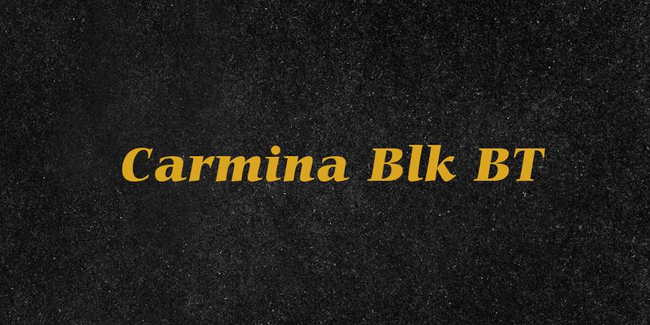 Fonte Carmina Blk BT