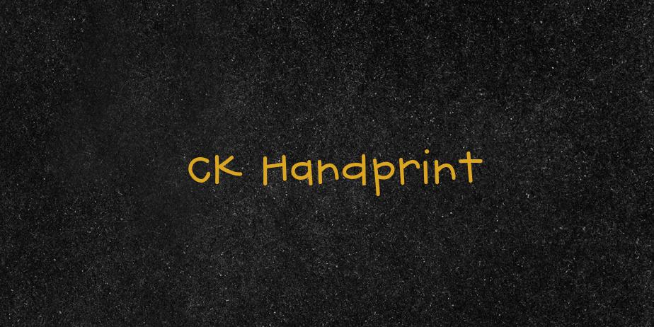 Fonte CK Handprint