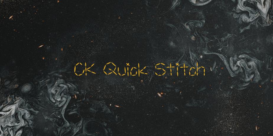 Fonte CK Quick Stitch