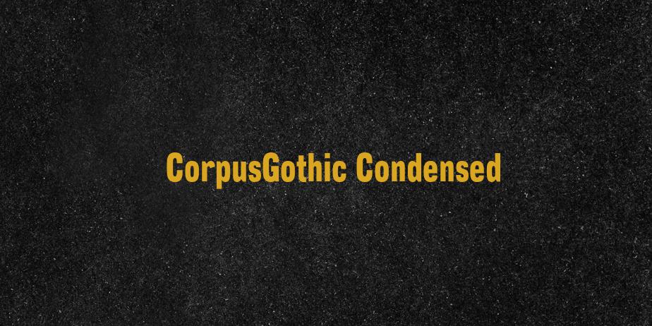 Fonte CorpusGothic Condensed