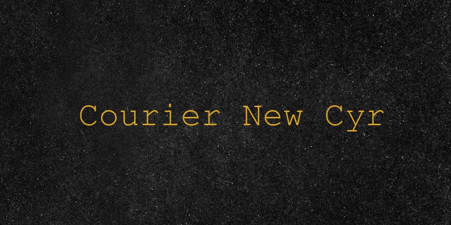 Fonte Courier New Cyr