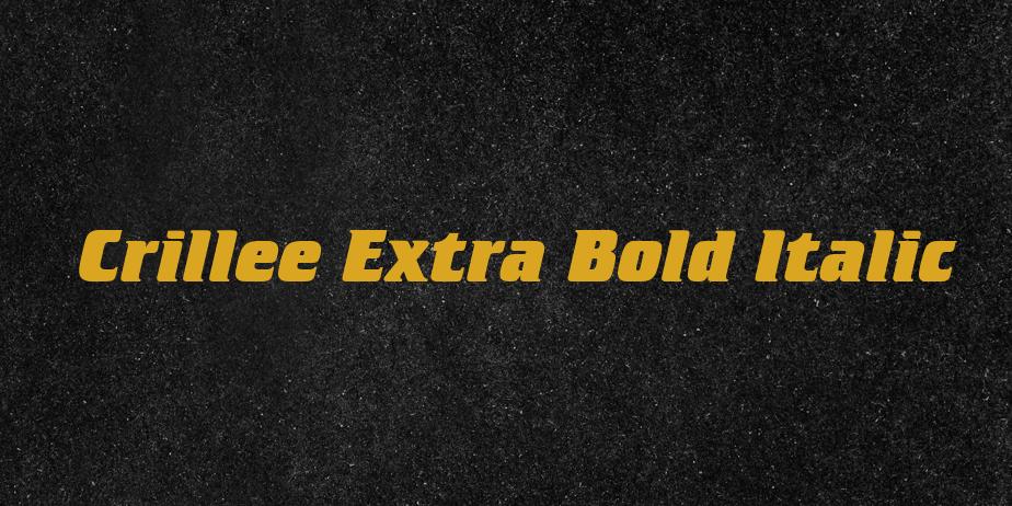 Fonte Crillee Extra Bold Italic