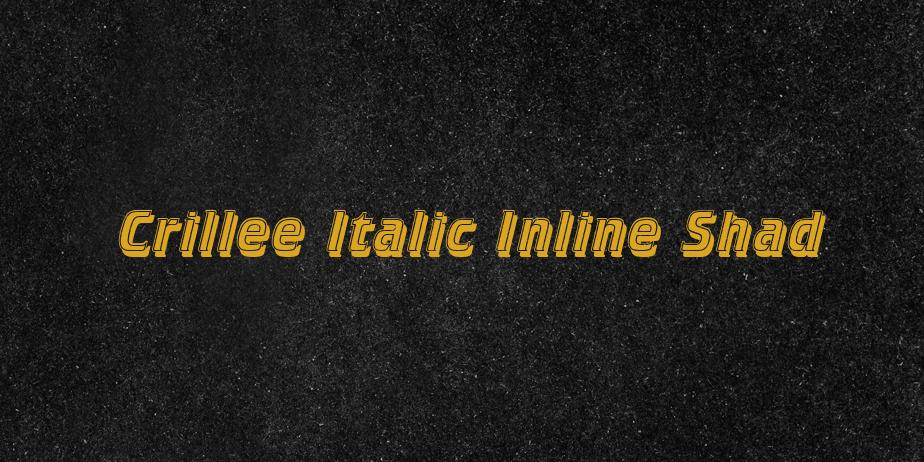 Fonte Crillee Italic Inline Shad