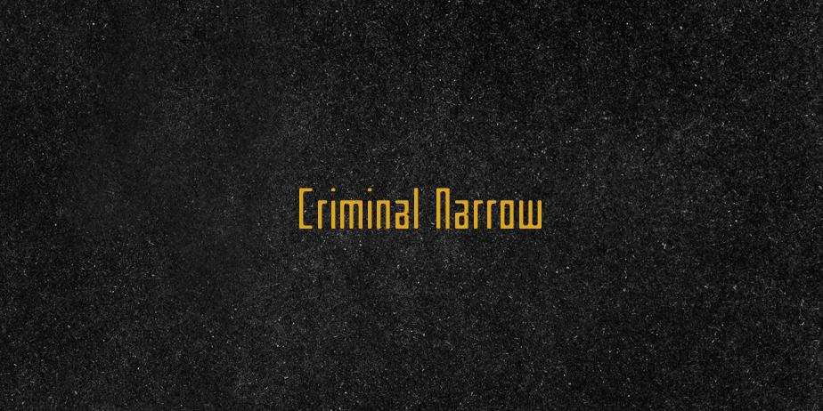 Fonte Criminal Narrow