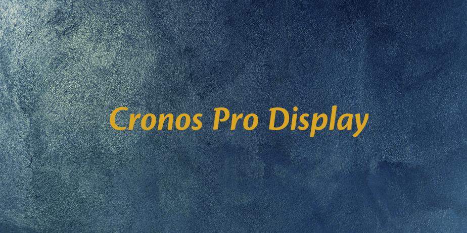 Fonte Cronos Pro Display