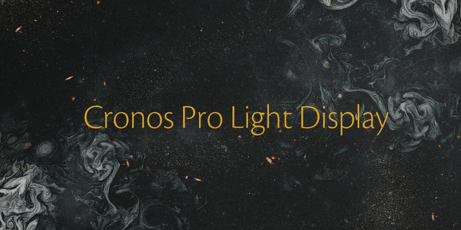 Fonte Cronos Pro Light Display