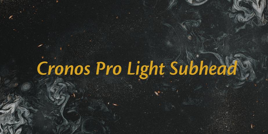 Fonte Cronos Pro Light Subhead