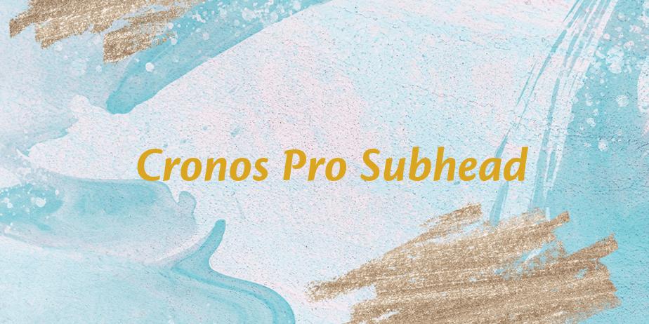 Fonte Cronos Pro Subhead