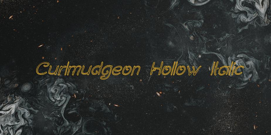 Fonte Curlmudgeon Hollow Italic