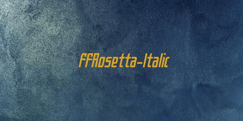 Fonte FFRosetta-Italic