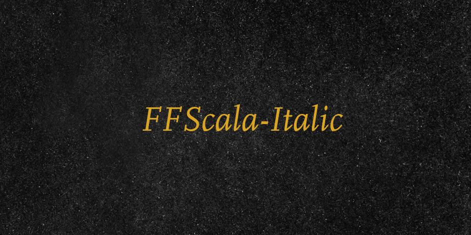 Fonte FFScala-Italic