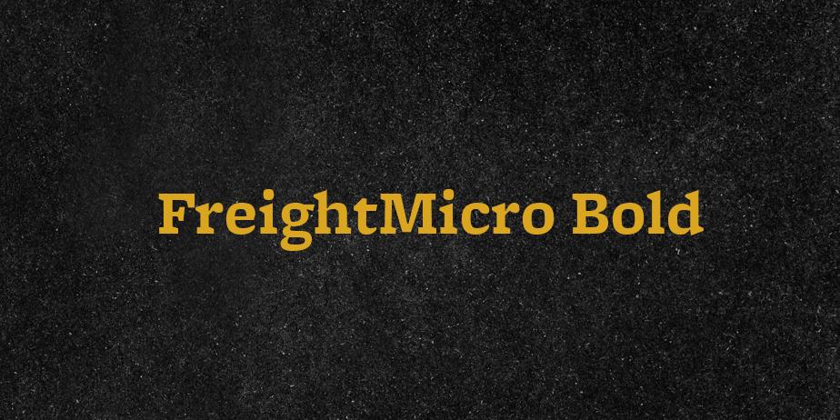 Fonte FreightMicro Bold