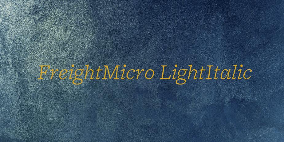 Fonte FreightMicro LightItalic