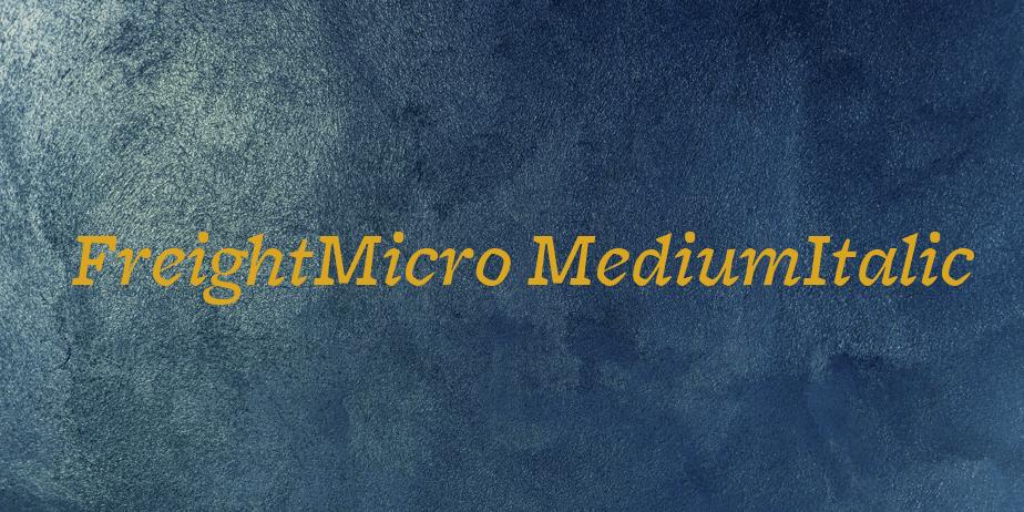 Fonte FreightMicro MediumItalic