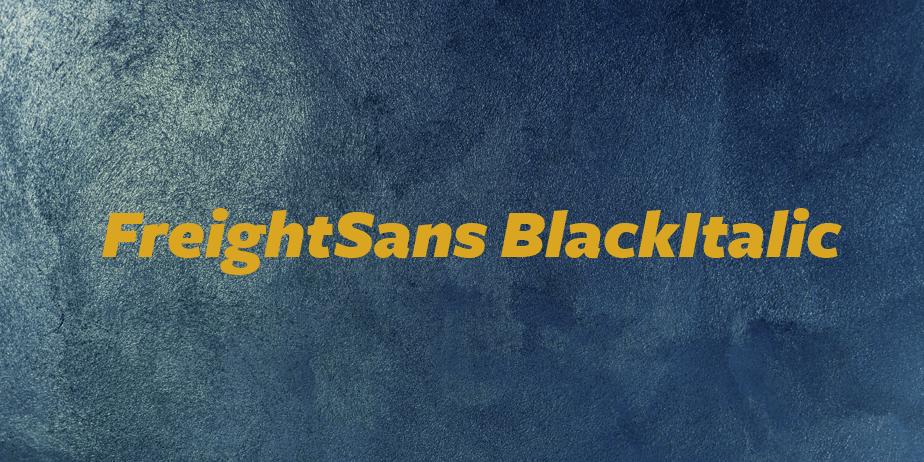 Fonte FreightSans BlackItalic