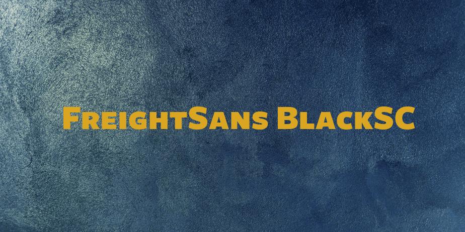 Fonte FreightSans BlackSC