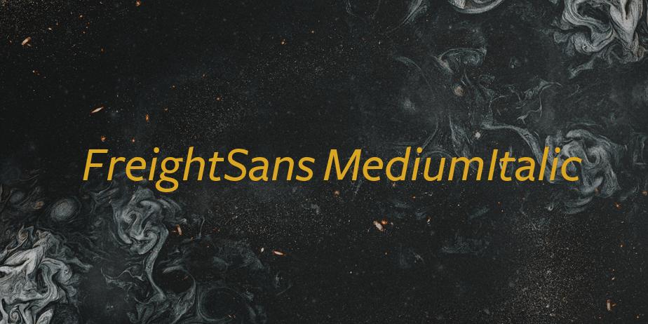 Fonte FreightSans MediumItalic