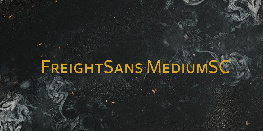 Fonte FreightSans MediumSC