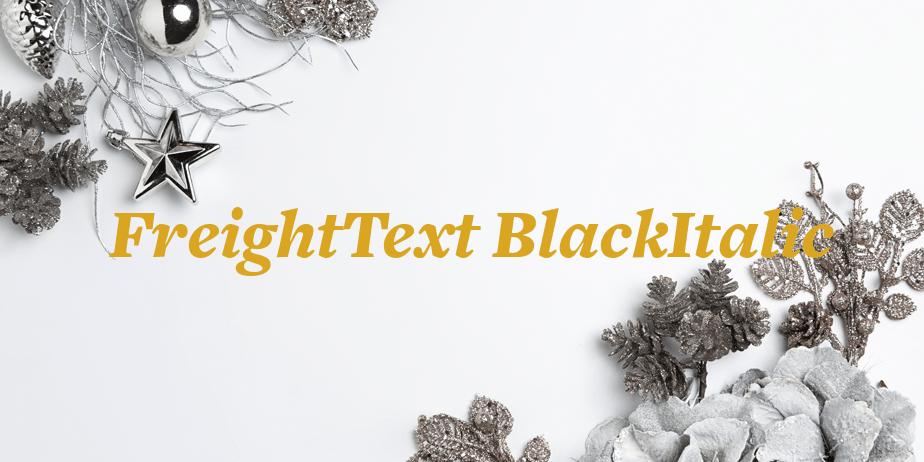 Fonte FreightText BlackItalic