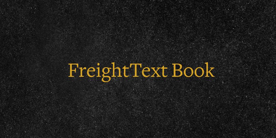 Fonte FreightText Book