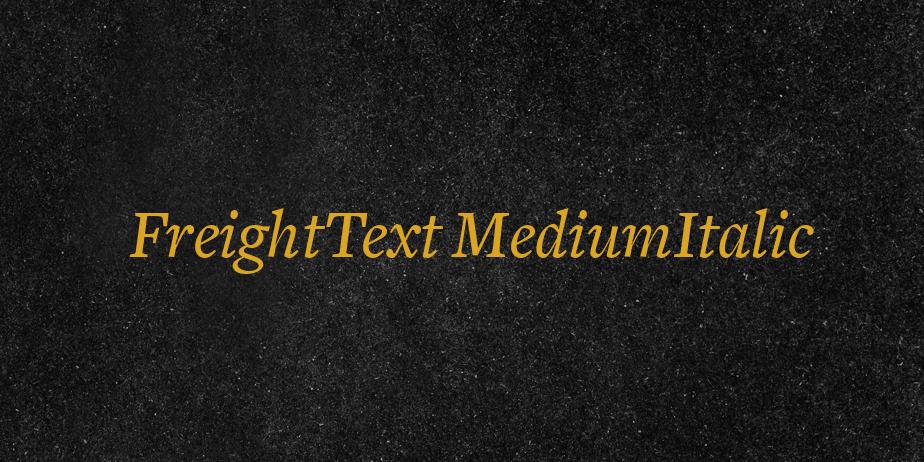 Fonte FreightText MediumItalic